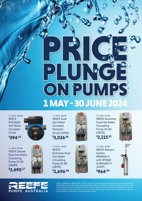 Tradelink catalogue in Girrawheen WA | Prince Plunge On Pumps | 02/05/2024 - 30/06/2024