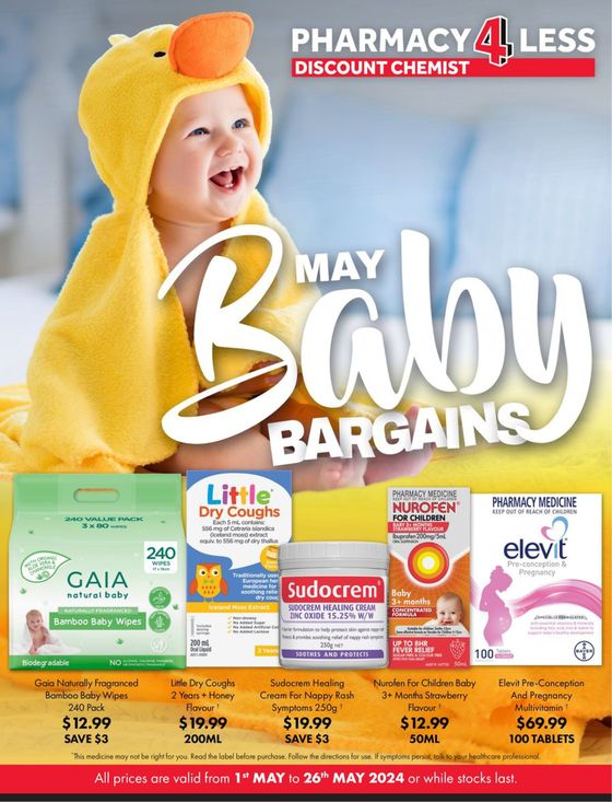 Pharmacy 4 Less catalogue in Balaclava VIC | May Baby Bargains | 02/05/2024 - 26/05/2024