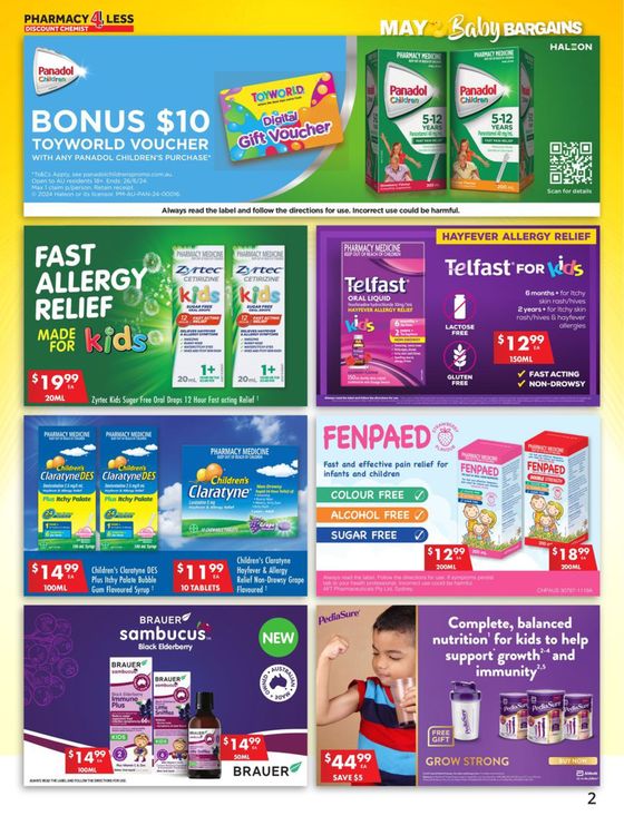 Pharmacy 4 Less catalogue in Bankstown NSW | May Baby Bargains | 02/05/2024 - 26/05/2024