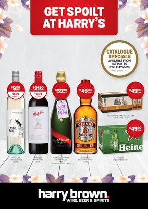 Liquor offers in Girrawheen WA | Get Spoilt at Harry's in Harry Brown | 02/05/2024 - 21/05/2024