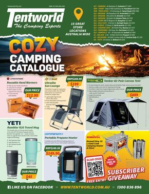 Travel & Outdoor offers in Highfields QLD | Cozy Camping Catalogue in Tentworld | 02/05/2024 - 30/05/2024