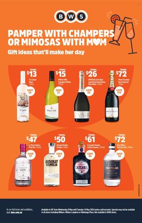 Liquor offers in Cobram VIC | Weekly Specials in BWS | 08/05/2024 - 14/05/2024
