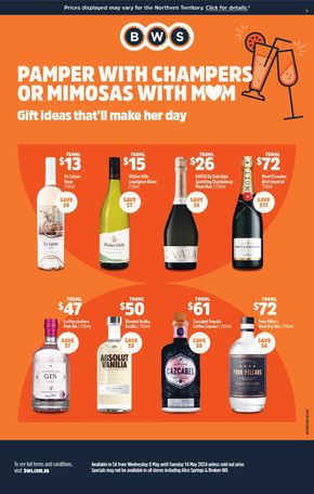 Liquor offers in McLaren Vale SA | Weekly Specials in BWS | 08/05/2024 - 14/05/2024