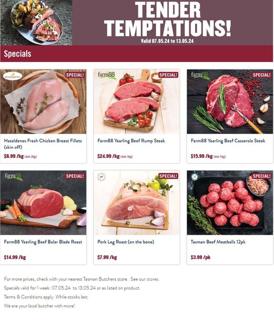 Tasman Butchers catalogue in Werribee South VIC | Tender Temptations! | 07/05/2024 - 13/05/2024