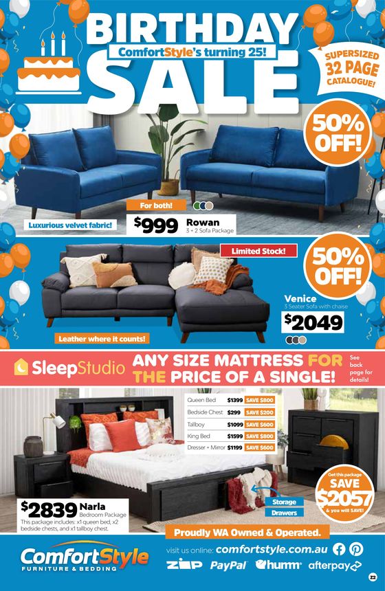 ComfortStyle Furniture & Bedding catalogue in Merredin WA | Birthday Sale  | 07/05/2024 - 02/06/2024
