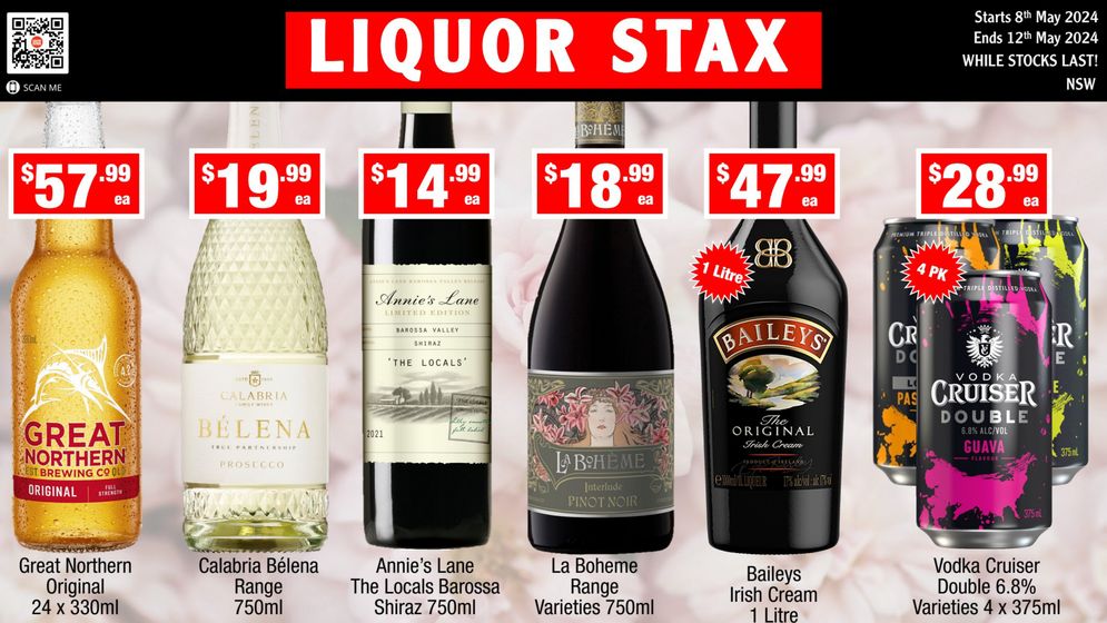Liquor Stax catalogue in Shellharbour NSW | Weekly Specials | 08/05/2024 - 12/05/2024