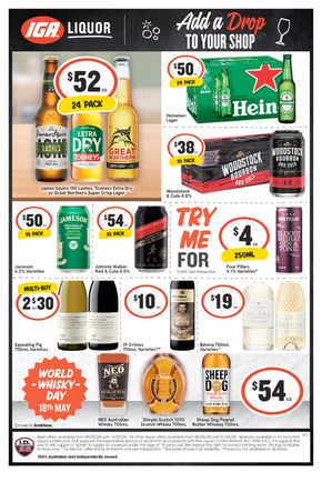 Liquor offers in Barooga NSW | Weekly Specials in IGA Liquor | 08/05/2024 - 14/05/2024