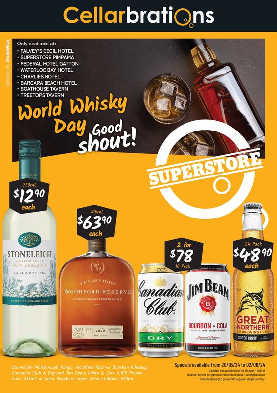 Cellarbrations catalogue in Amity Point QLD | World Whisky Day, Good Shout | 20/05/2024 - 02/06/2024