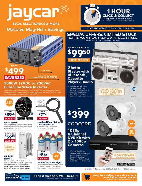 Jaycar Electronics catalogue in Kyneton VIC | Special Offers, Limited Stock! | 08/05/2024 - 19/05/2024