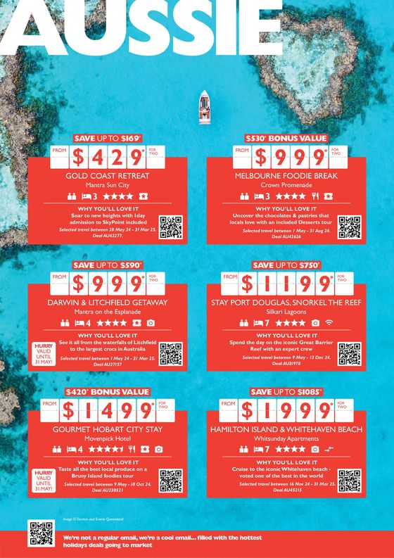 Flight Centre catalogue in Shellharbour NSW | Deals for Everyone - May Catalogue 2024 | 09/05/2024 - 31/05/2024