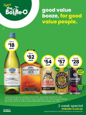 Liquor offers in Collinsvale TAS | Good Value Booze, For Good Value People 13/05 in The Bottle-O | 13/05/2024 - 26/05/2024