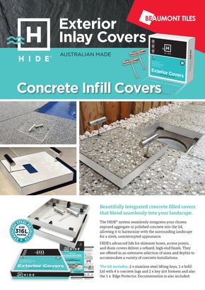 Beaumont Tiles catalogue in Launceston TAS | Beaumonts HIDE Concrete Infill Covers | 09/05/2024 - 23/05/2024