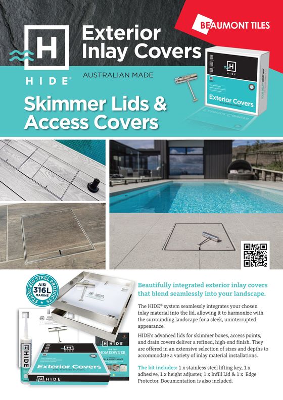Beaumont Tiles catalogue in Samford Village QLD | Beaumonts HIDE Skimmer Lids and Access Covers | 09/05/2024 - 23/05/2024