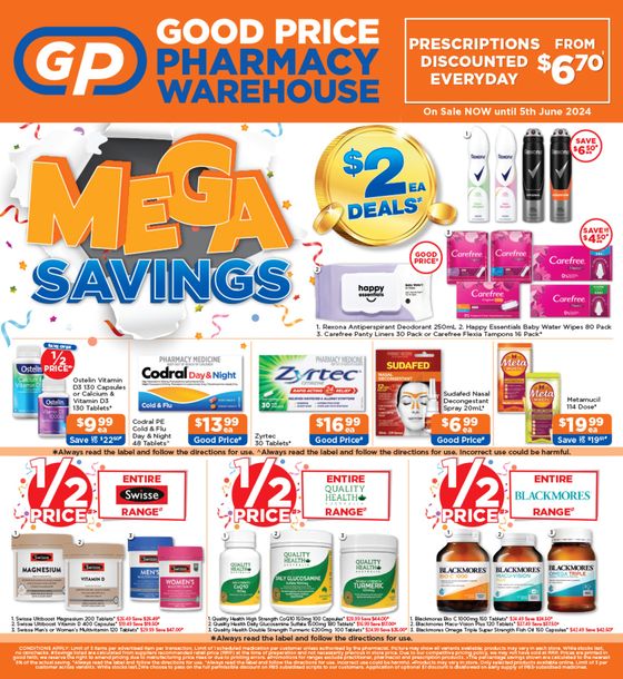 Good Price Pharmacy catalogue in Cairns QLD | Mega Savings | 09/05/2024 - 05/06/2024