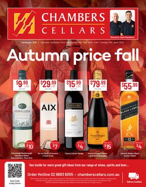 Liquor offers in Yarramundi NSW | Autumn price fall in Chambers Cellars | 10/05/2024 - 04/06/2024