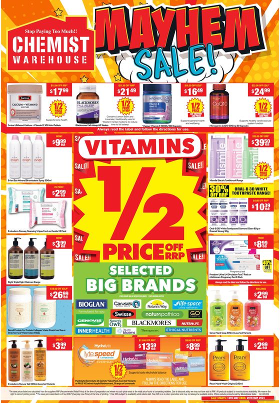 Chemist Warehouse catalogue in Boroondara VIC | Mayhem Sale! | 13/05/2024 - 29/05/2024