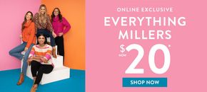Fashion offers in Picton NSW | Everything Millers, Now 20$ in Millers | 13/05/2024 - 13/06/2024