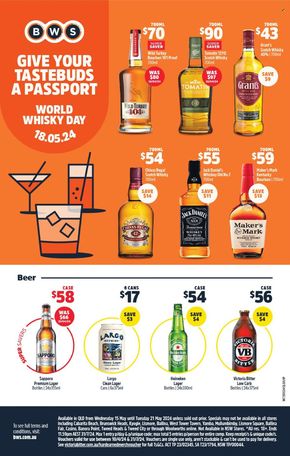 Liquor offers in Plainland QLD | Weekly Specials  in BWS | 15/05/2024 - 21/05/2024