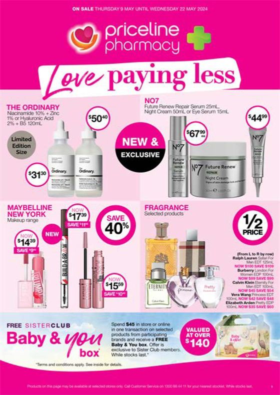 Priceline catalogue in Bankstown NSW | Love Paying Less | 14/05/2024 - 22/05/2024