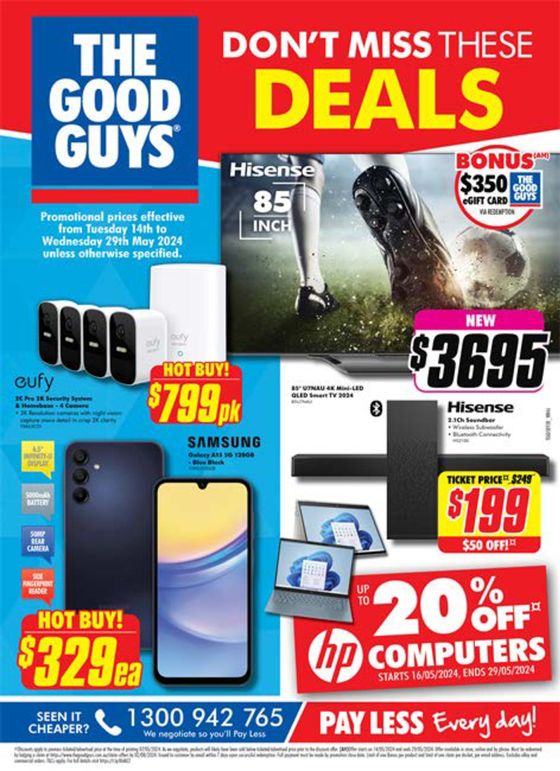 The Good Guys catalogue in Noarlunga NSW | Don't Miss These Deals | 14/05/2024 - 29/05/2024