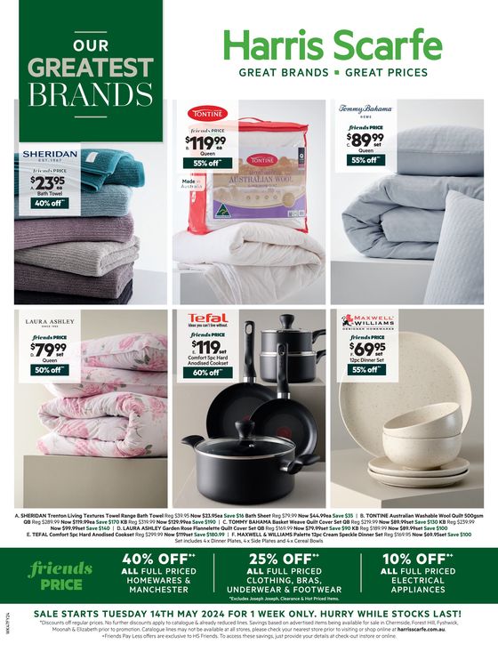 Harris Scarfe catalogue in Frankston VIC | Our Greatest Brands | 14/05/2024 - 21/05/2024