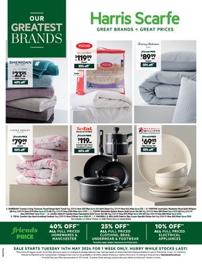 Department Stores offers in Collinsvale TAS | Our Greatest Brands in Harris Scarfe | 14/05/2024 - 21/05/2024