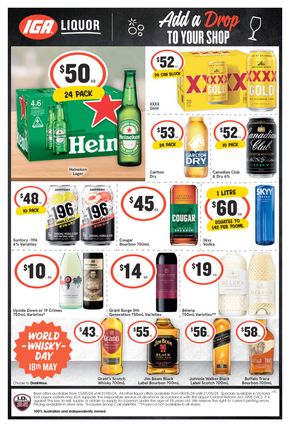 Liquor offers in Tumbarumba NSW | Weekly Specials in IGA Liquor | 15/05/2024 - 21/05/2024