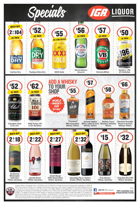 IGA Liquor catalogue in Berry NSW | Weekly Specials | 15/05/2024 - 21/05/2024
