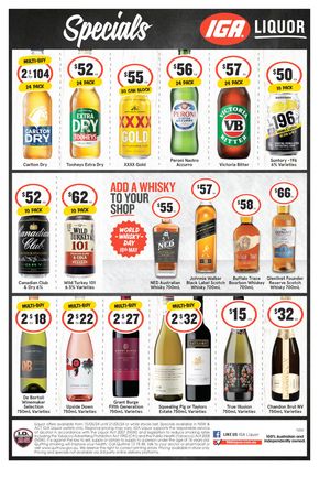 Liquor offers in Coonabarabran NSW | Weekly Specials in IGA Liquor | 15/05/2024 - 21/05/2024