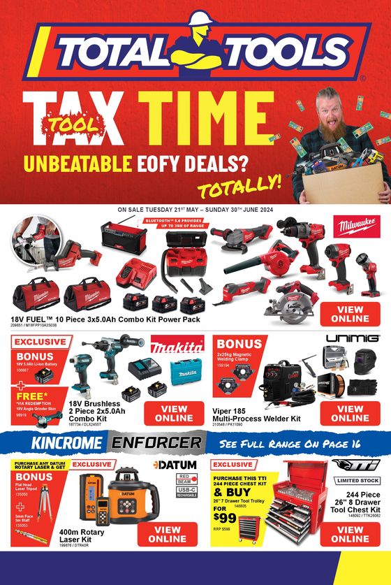Total Tools catalogue in Majura ACT | Unbeatable EOFY Deals | 21/05/2024 - 30/06/2024