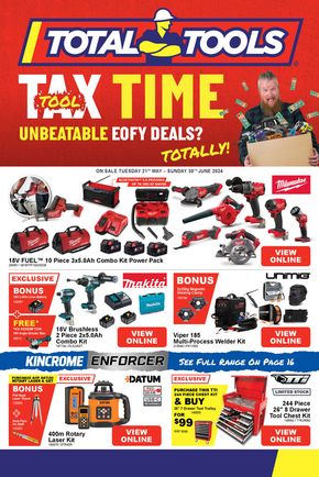 Total Tools catalogue in Bellevue WA | Unbeatable EOFY Deals | 21/05/2024 - 30/06/2024