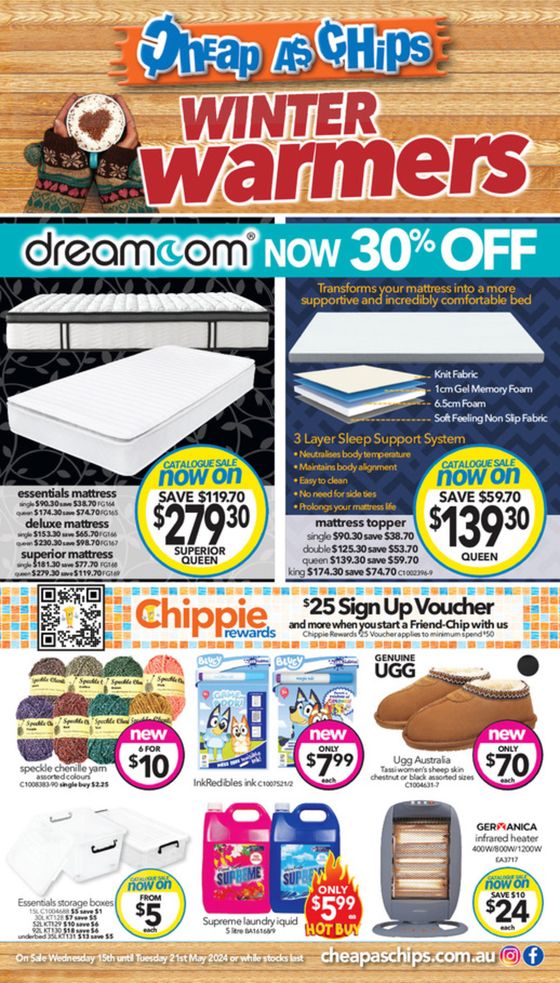 Cheap As Chips catalogue in Noarlunga NSW | Winter Warmers | 15/05/2024 - 21/05/2024