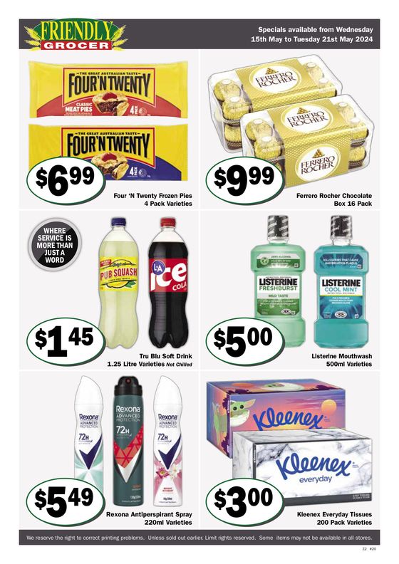 Friendly Grocer catalogue in Bayside QLD | Just Around The Corner | 15/05/2024 - 21/05/2024