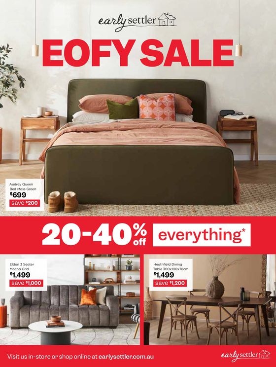 Early Settler catalogue in Manningham VIC | EOFY Sale | 15/05/2024 - 30/06/2024