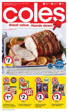 Coles catalogue in Uralla NSW | Great Value. Hands Down. - 22nd May | 22/05/2024 - 28/05/2024
