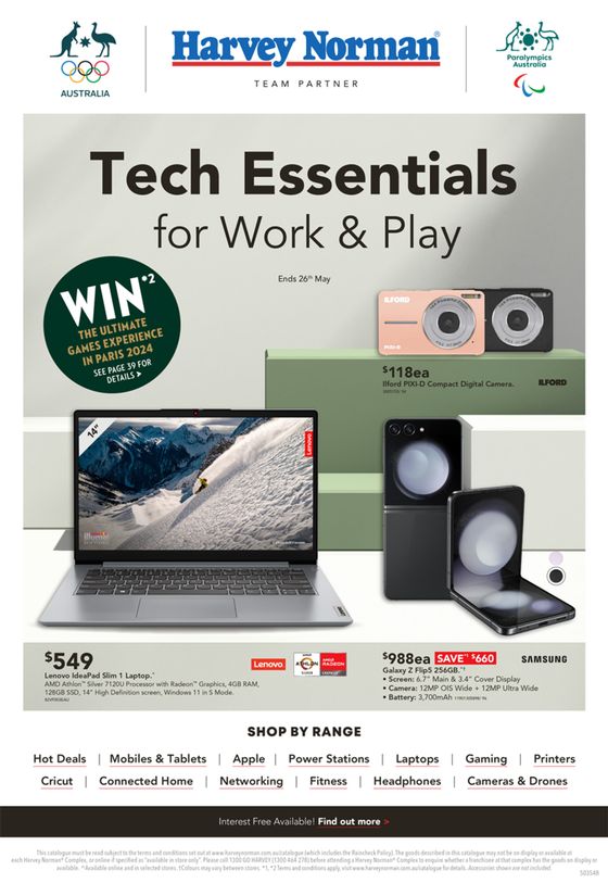 Harvey Norman catalogue in Cobar NSW | Tech Essentials for Work & Play | 16/05/2024 - 26/05/2024