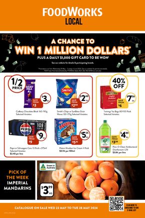 Groceries offers in Bayside QLD | Picks Of The Week in Foodworks | 22/05/2024 - 28/05/2024
