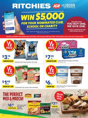 Groceries offers in Numurkah VIC | Ritchies 22/05 in Ritchies | 22/05/2024 - 28/05/2024