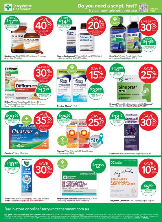 TerryWhite Chemmart catalogue in Moreland VIC | Real Deals On Your Favourite Brands | 30/05/2024 - 18/06/2024