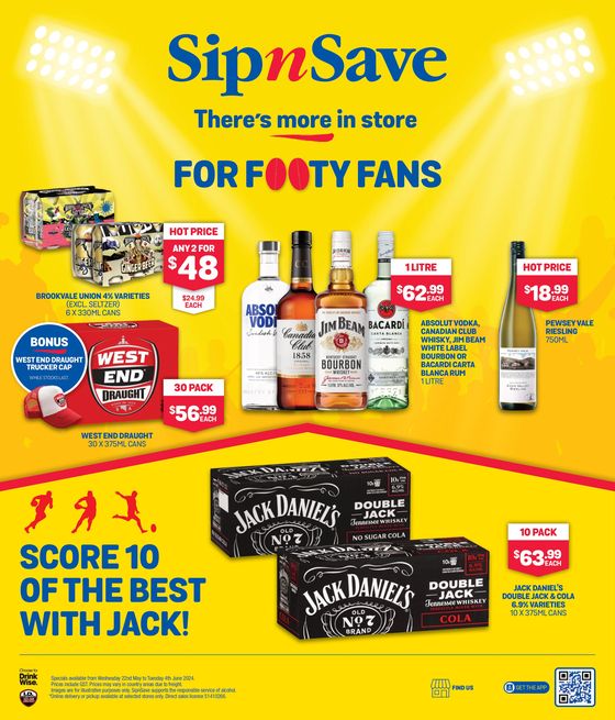 SipnSave catalogue in Bordertown SA | For Footy Fans | 22/05/2024 - 04/06/2024