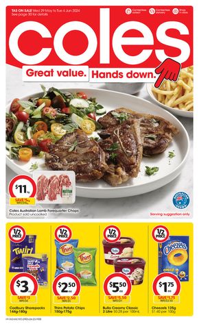 Coles catalogue in Gawler TAS | Great Value. Hands Down. - 29th May | 29/05/2024 - 04/06/2024