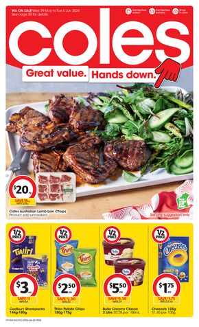 Coles catalogue in Pinjarra WA | Great Value. Hands Down. - 29th May | 29/05/2024 - 04/06/2024