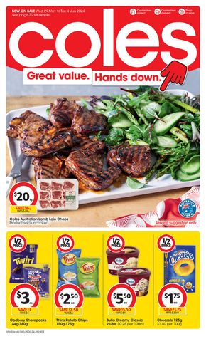 Coles catalogue in Coomba Park NSW | Great Value. Hands Down. - 29th May | 29/05/2024 - 04/06/2024
