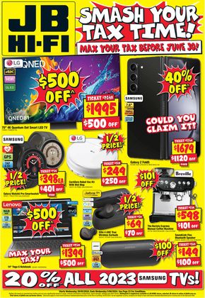 Electronics & Office offers in Rockbank VIC | Smash Your Tax Time! in JB Hi Fi | 29/05/2024 - 05/06/2024