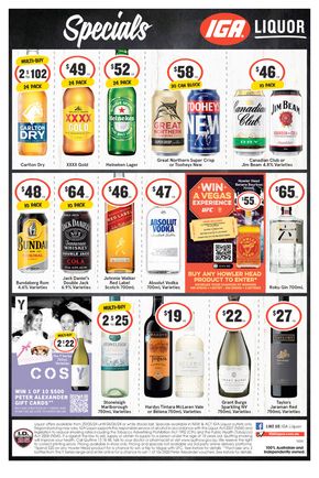 Liquor offers in Warren NSW | Weekly Specials in IGA Liquor | 29/05/2024 - 04/06/2024