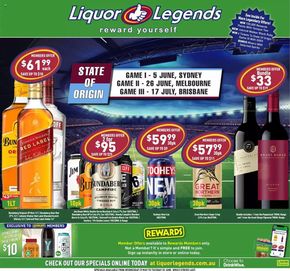 Liquor offers in Dunwich QLD | State Of Origin in Liquor Legends | 29/05/2024 - 25/06/2024