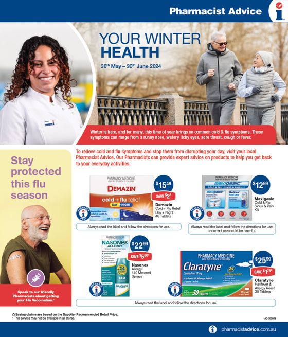 Pharmacist Advice catalogue in Plainland QLD | Your Winter Health | 30/05/2024 - 30/06/2024