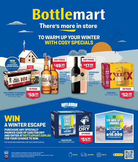Bottlemart catalogue in Redcliffe City QLD | To Warm Up Your Winter With Cosy Specials | 05/06/2024 - 18/06/2024