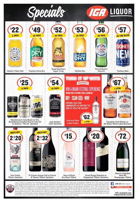 IGA Liquor catalogue in Ryde NSW | Weekly Specials | 05/06/2024 - 11/06/2024