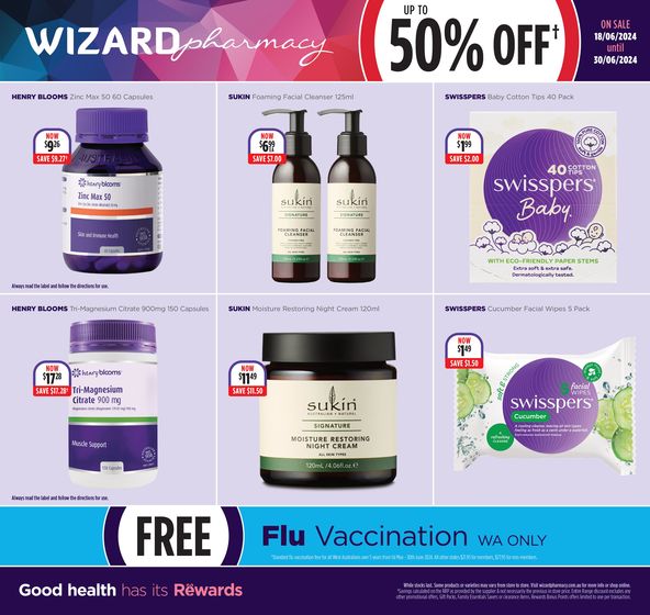 Wizard Pharmacy catalogue in Fremantle WA | Up To 50% Off  | 18/06/2024 - 30/06/2024